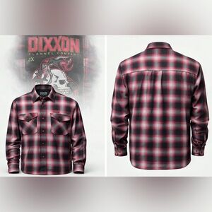 Dixxon Slipknot Viper Flannel Shirt Mens 2X XXL Red Black Plaid Band Merch